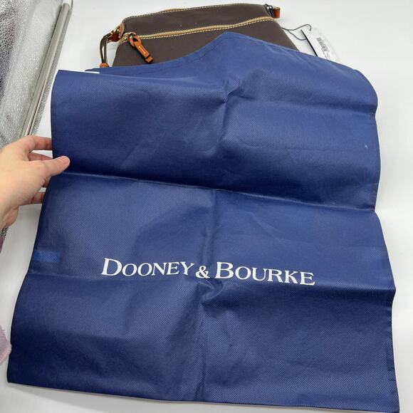 Dooney & Bourke Pebble Leather Crossbody Handbags Brown T'moro - Picture 10 of 11